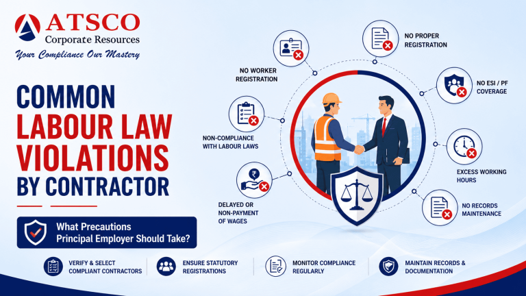 Common labour law violations by contractor